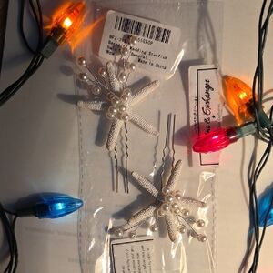 Starfish Hair Pins with Pearls